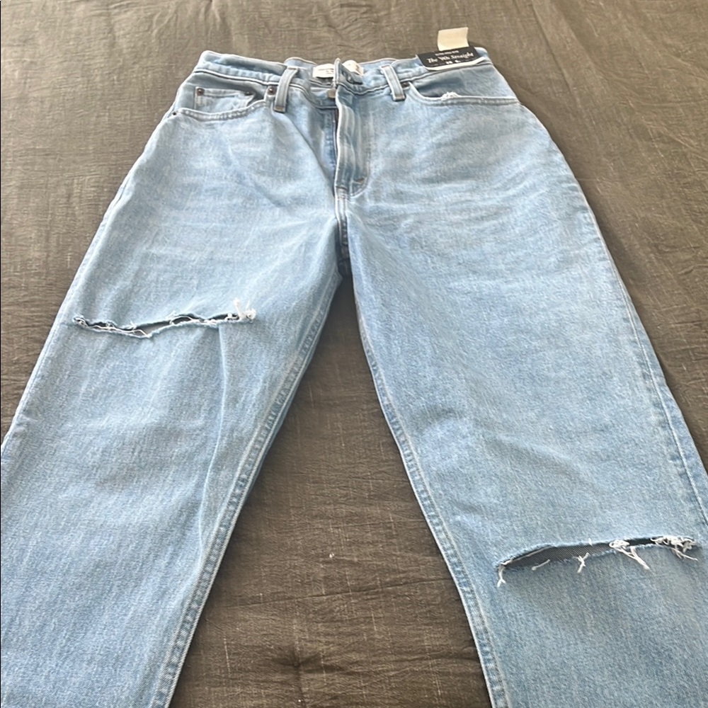 Abercrombie & Fitch Blue Distressed Jeans